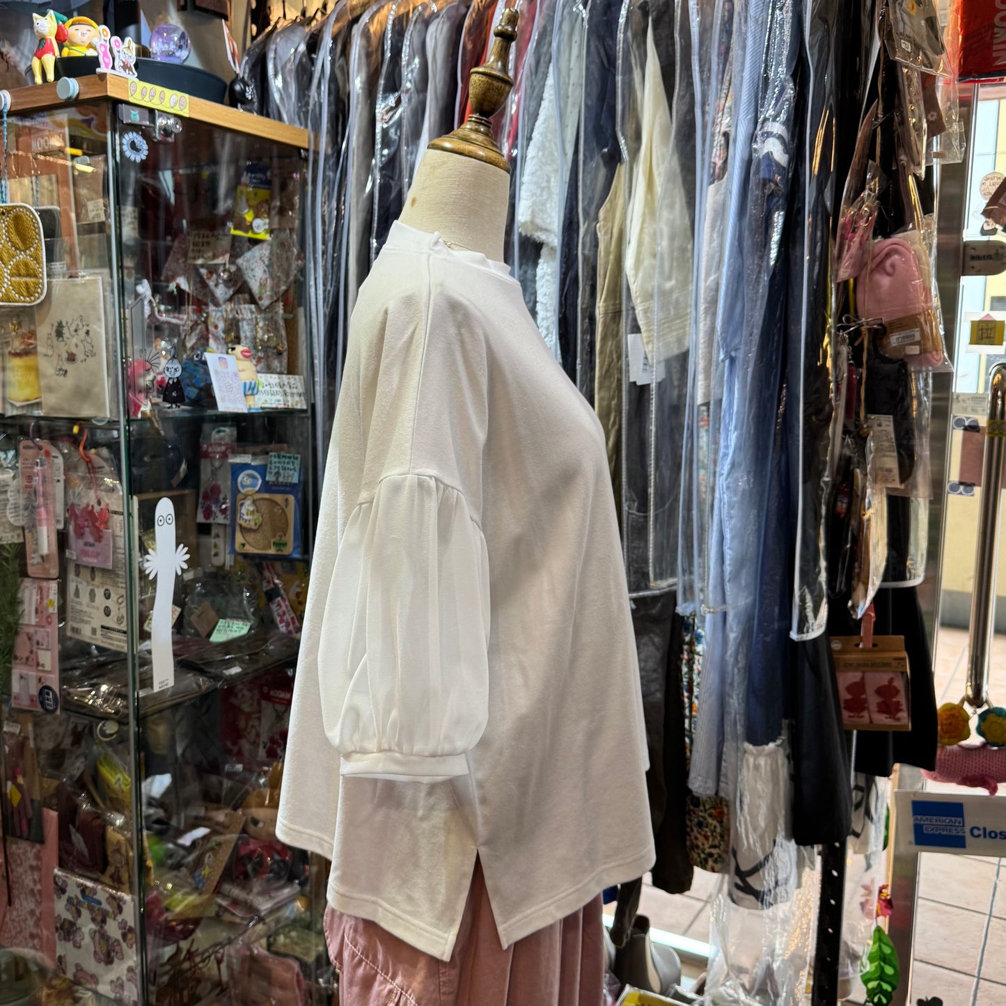Sale- (g) Balloon Sleeves Pullovers Top, 2 Colors, made in Japan