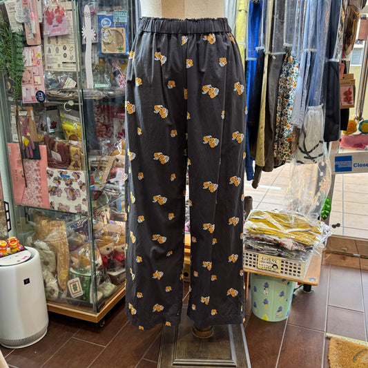 Sale- Nouvelles du Paradis Original Fabric Flora Charcoal Pants