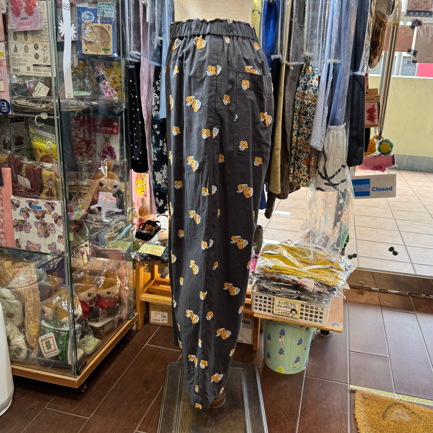 Sale- Nouvelles du Paradis Original Fabric Flora Charcoal Pants
