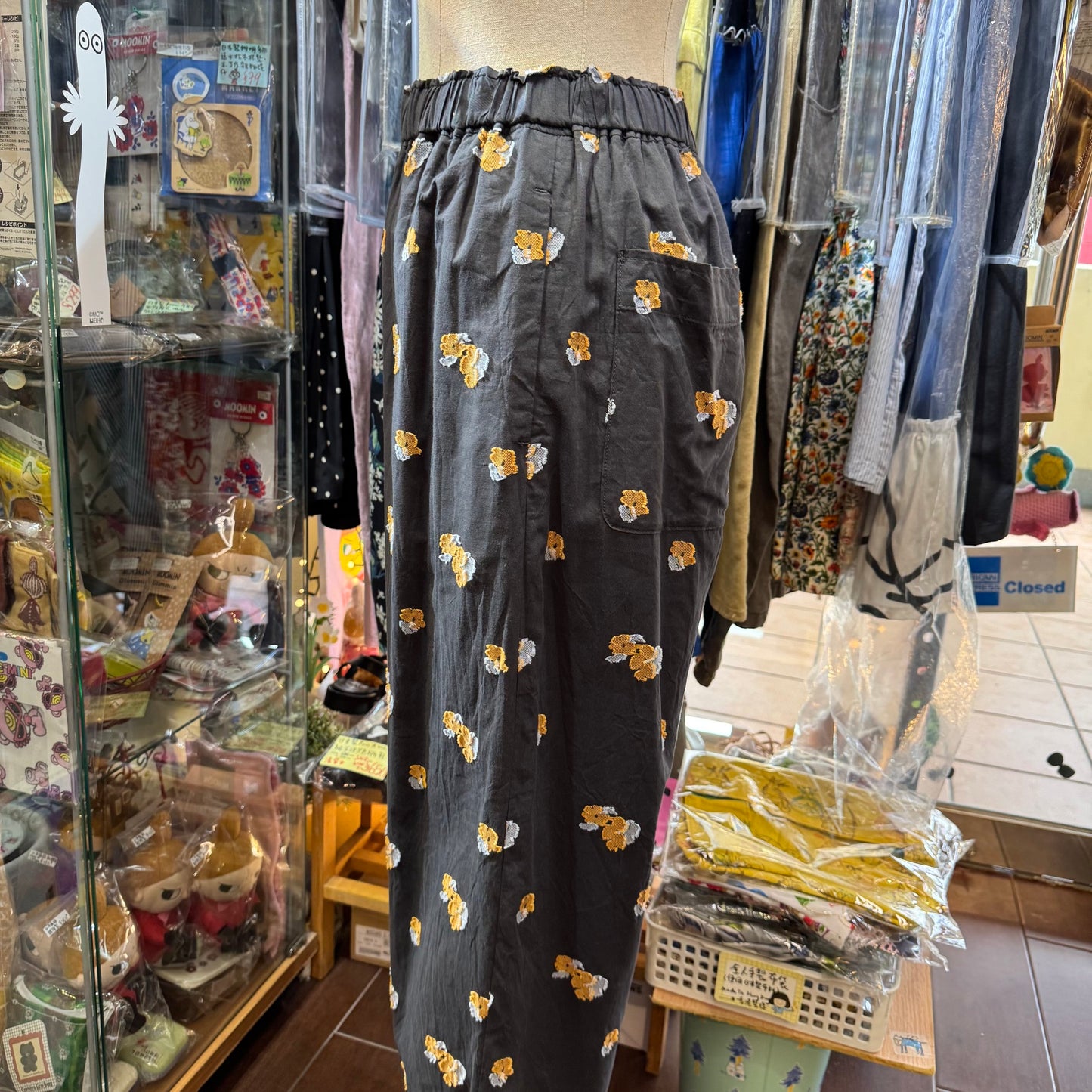 Sale- Nouvelles du Paradis Original Fabric Flora Charcoal Pants