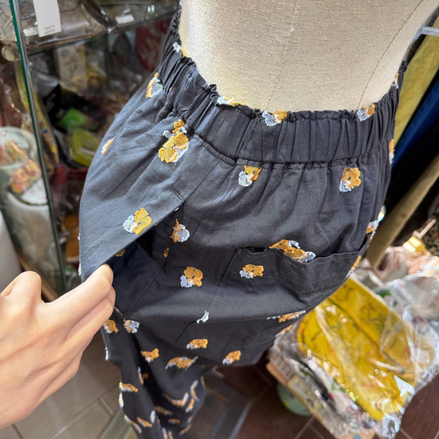 Sale- Nouvelles du Paradis Original Fabric Flora Charcoal Pants