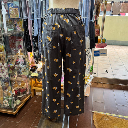 EXTRA30- Nouvelles du Paradis Original Fabric Flora Charcoal Pants