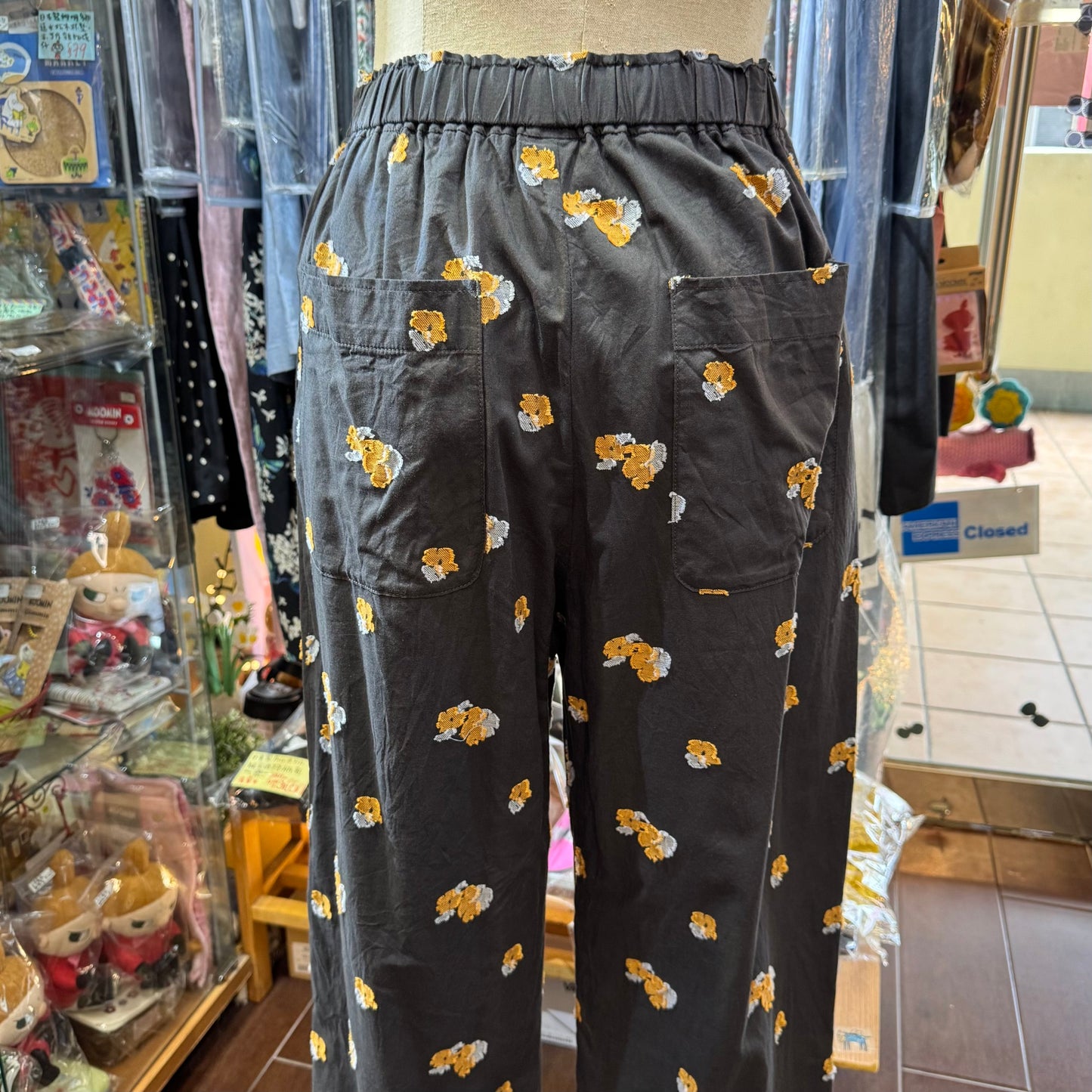 Sale- Nouvelles du Paradis Original Fabric Flora Charcoal Pants