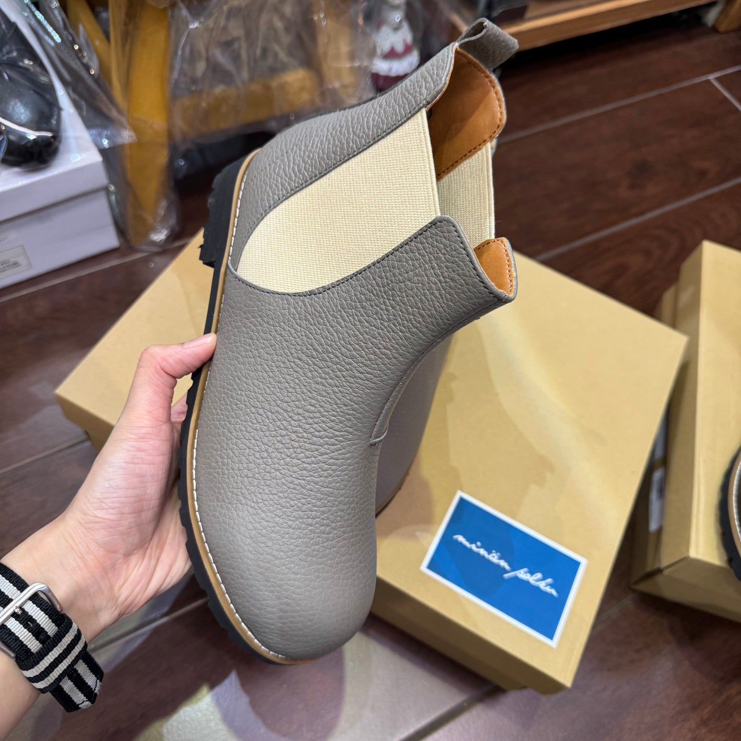 Minan Polku Leather Boots, 2 Colors, made in Japan