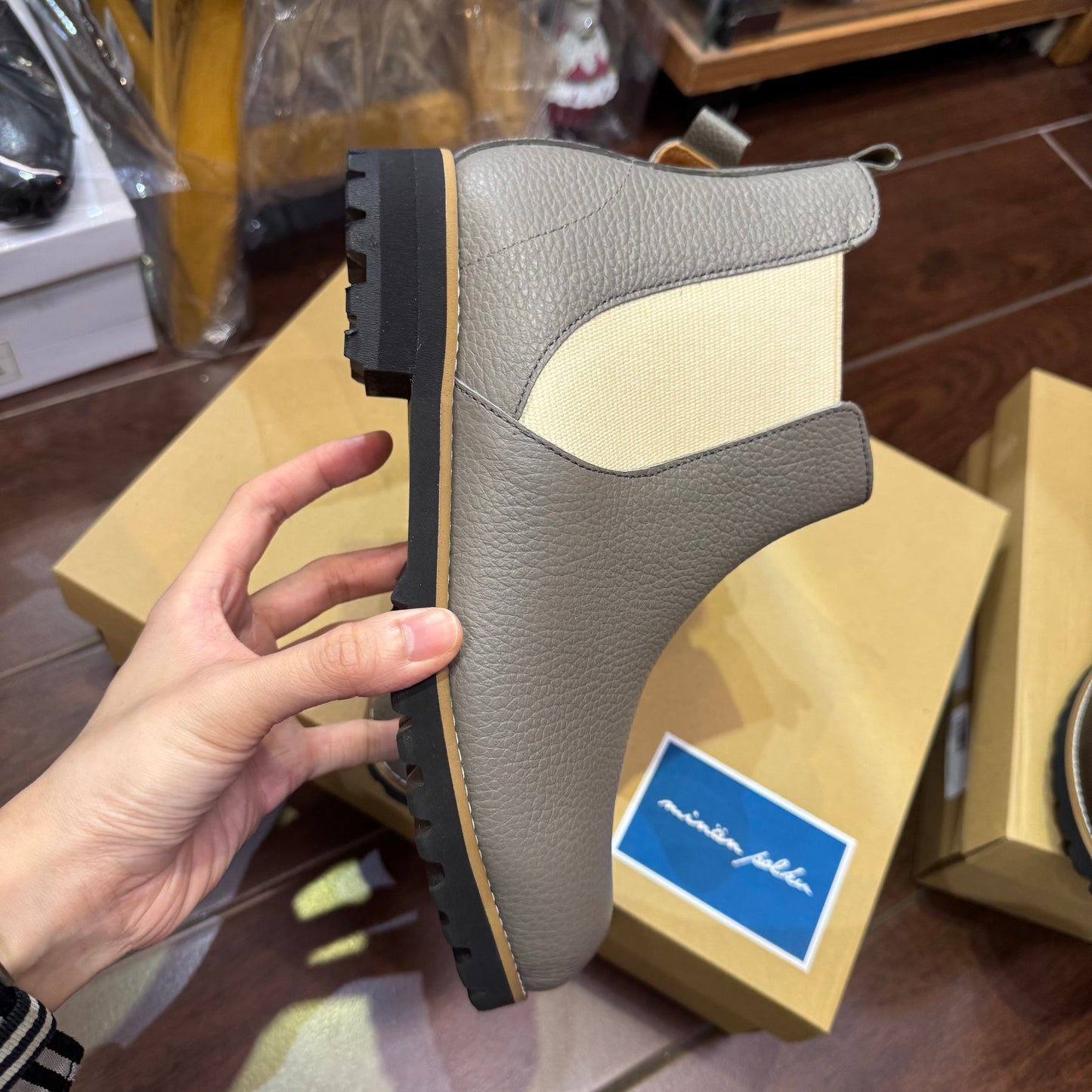 Minan Polku Leather Boots, 2 Colors, made in Japan