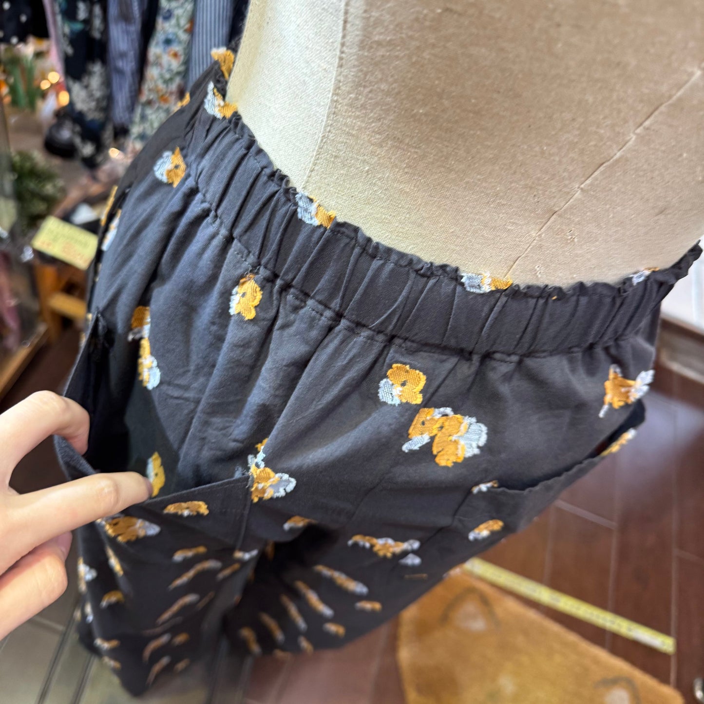 Sale- Nouvelles du Paradis Original Fabric Flora Charcoal Pants