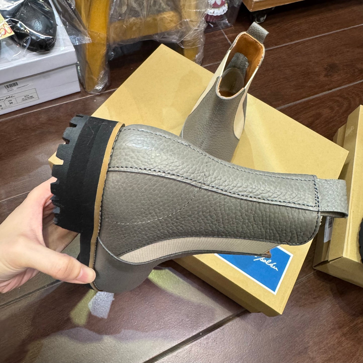 Minan Polku Leather Boots, 2 Colors, made in Japan