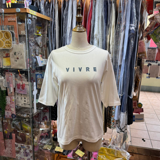 Sale- Diaries VIVRE (To live) T-shirt, 2 Colors, made in Japan