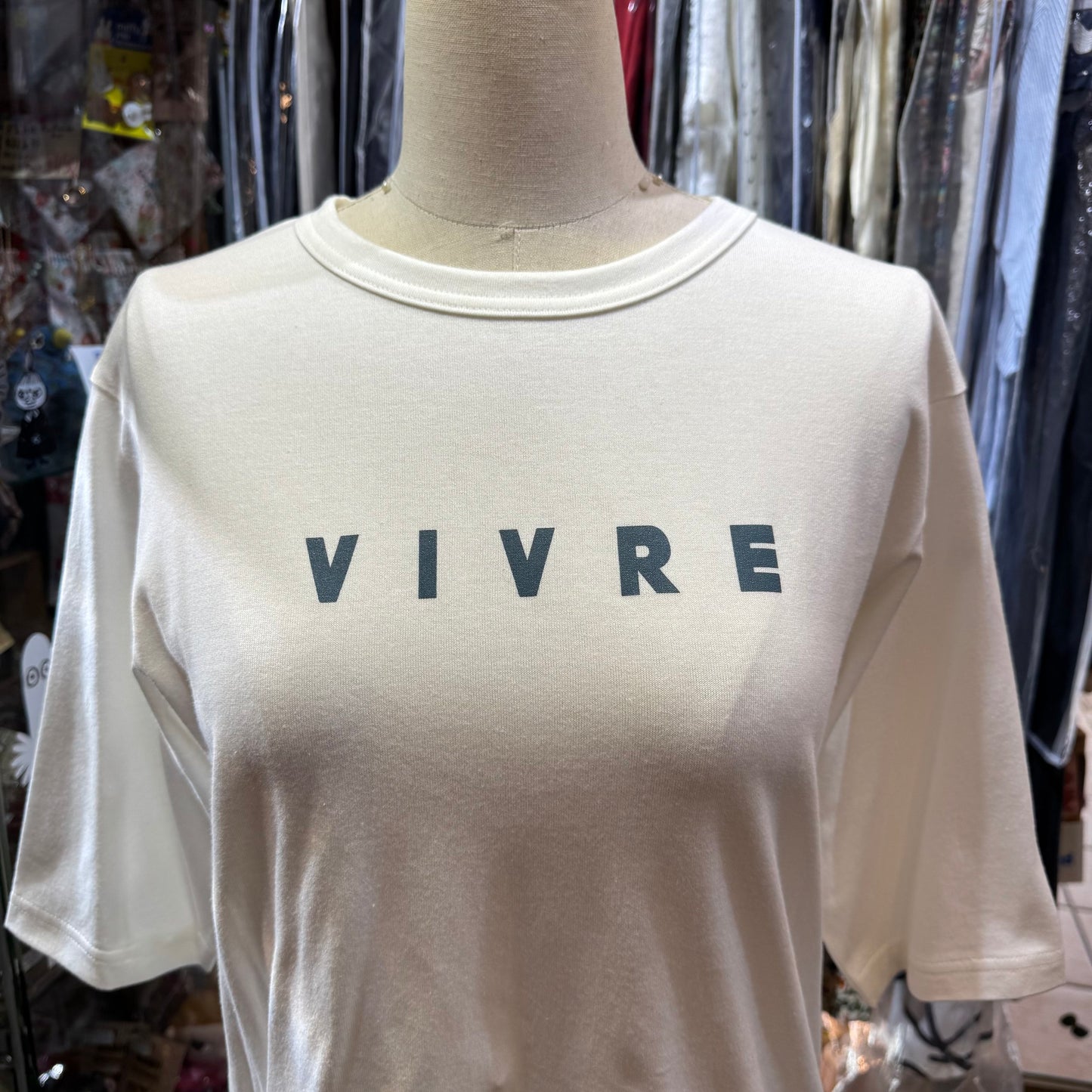Sale- Diaries VIVRE (To live) T-shirt, 2 Colors, made in Japan