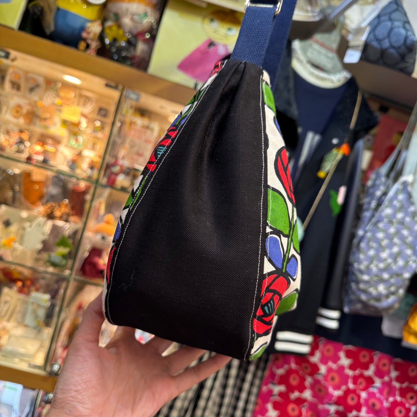 Handmade Floral Shoulder Bag, Fabric from Japan