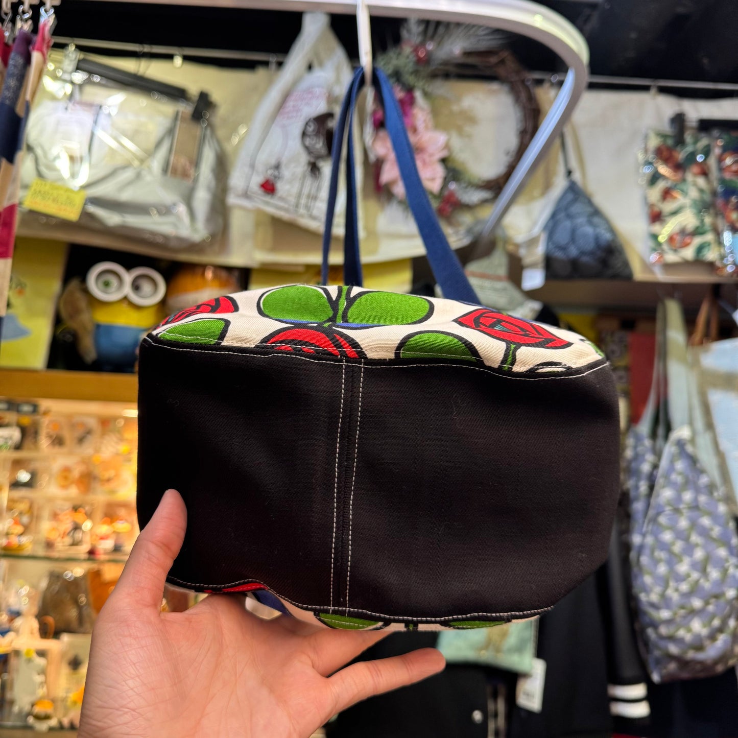 Handmade Floral Shoulder Bag, Fabric from Japan