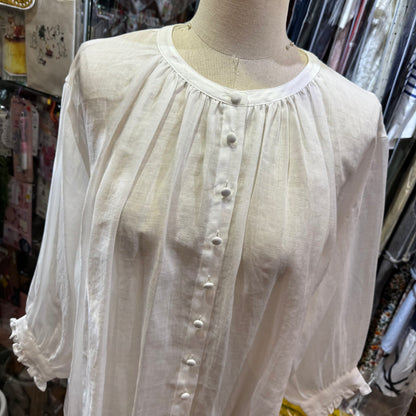 Lueuf White Linen Shirt, made in Japan