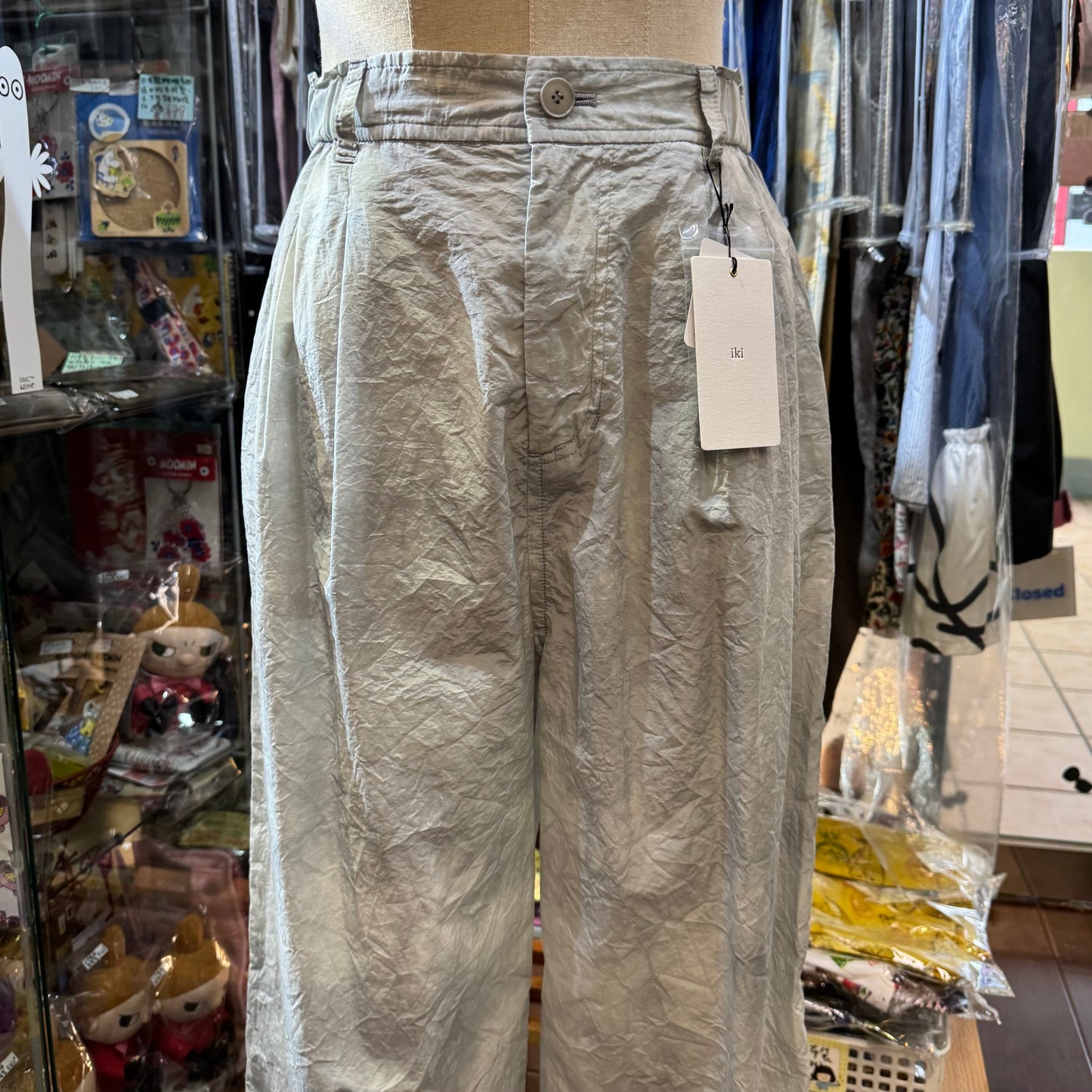 iki Nylon Cotton Typewriter Dyeing Grey Pants, made in Japan