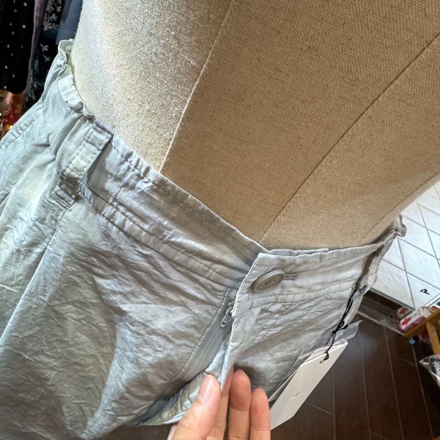 iki Nylon Cotton Typewriter Dyeing Grey Pants, made in Japan