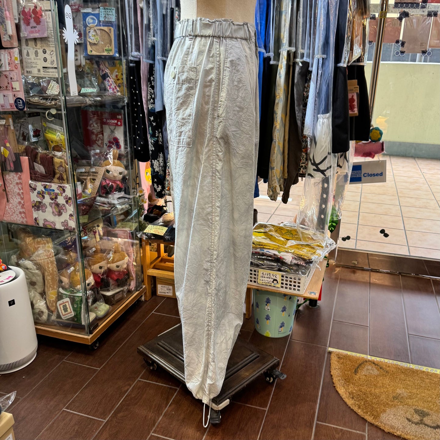 iki Nylon Cotton Typewriter Dyeing Grey Pants, made in Japan