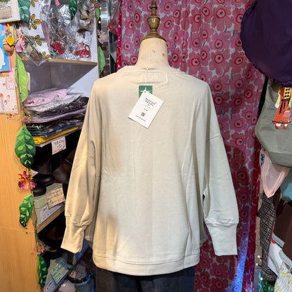 Sale- Bedsidedrama Mickey Beige Sweatshirt, made in Japan