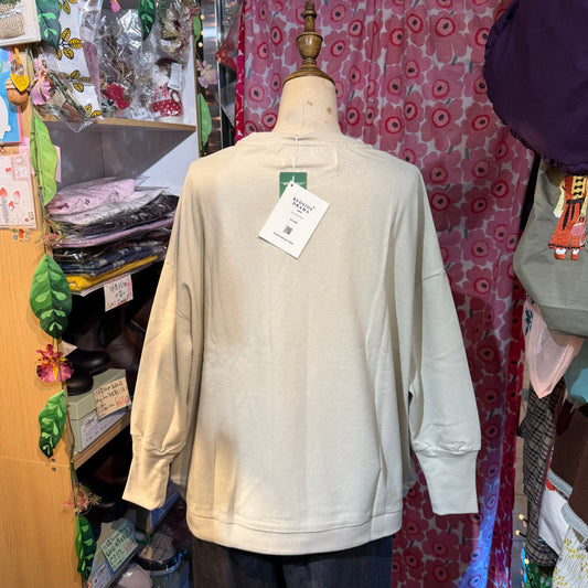 Sale- Bedsidedrama Mickey Beige Sweatshirt, made in Japan