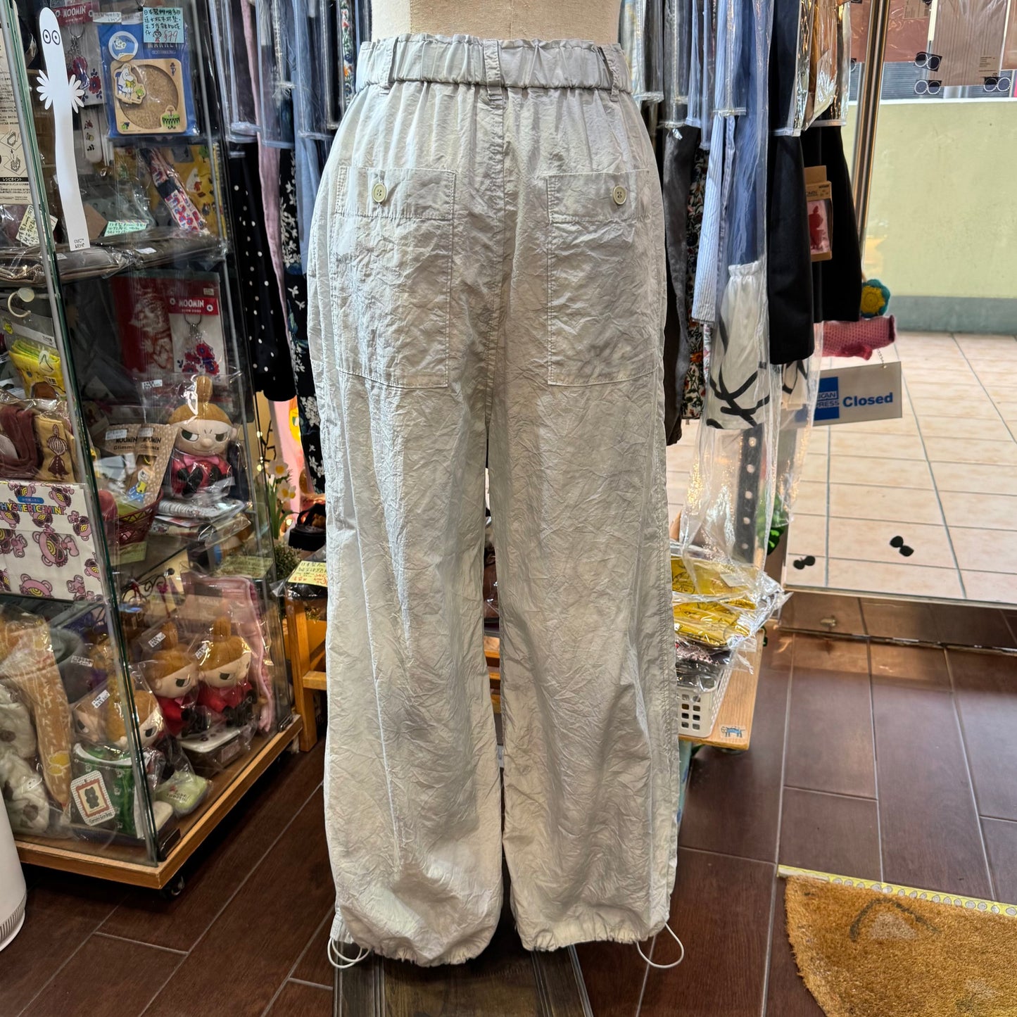 iki Nylon Cotton Typewriter Dyeing Grey Pants, made in Japan