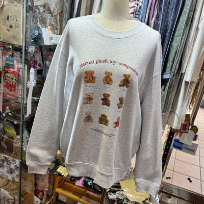 Sale- Fig London Bears Grey Sweater, made in Vietnam
