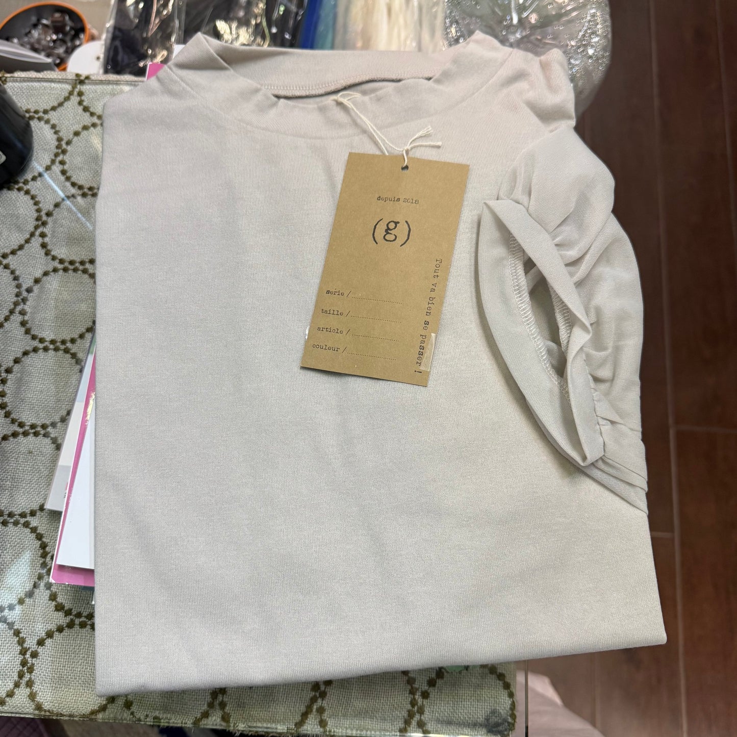 Sale- (g) Balloon Sleeves Pullovers Top, 2 Colors, made in Japan