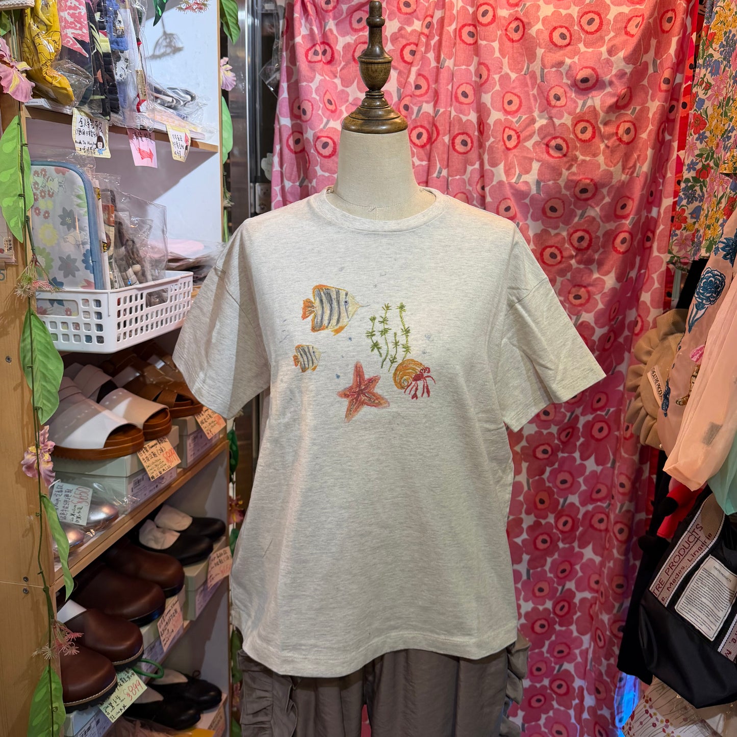 Latelier du Savon Fishes T-shirt, 2 Colors, made in Japan