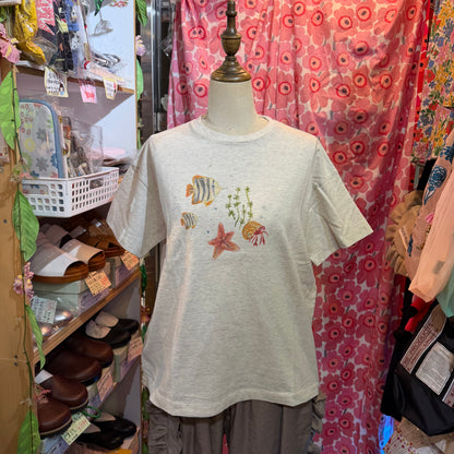 Latelier du Savon Fishes T-shirt, 2 Colors, made in Japan