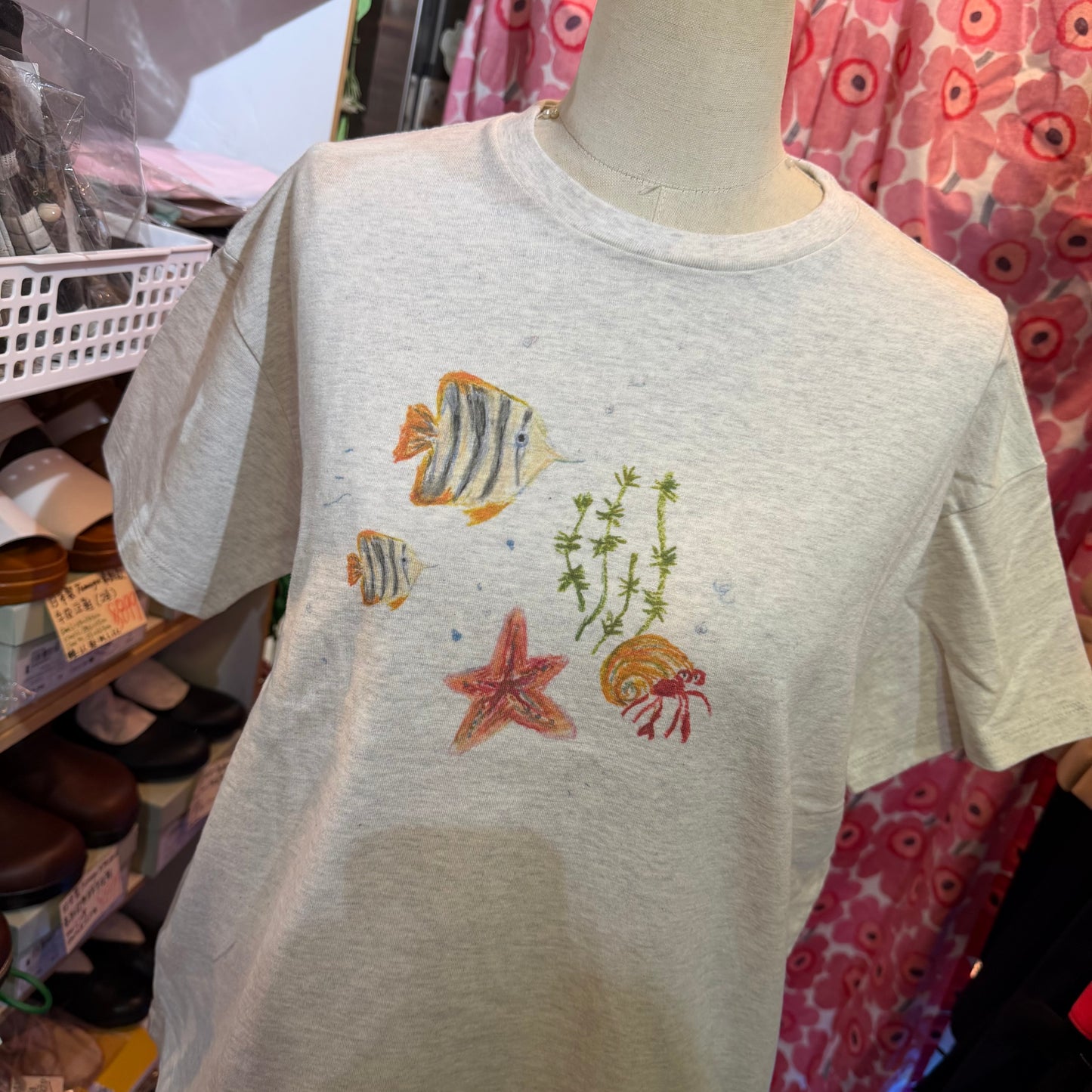 Latelier du Savon Fishes T-shirt, 2 Colors, made in Japan