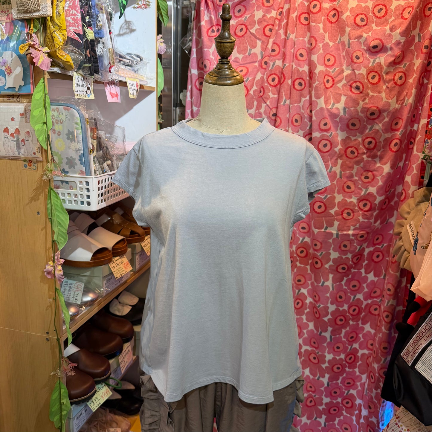 Laiterie Slim Cut Light Blue T-Shirt, made in Japan