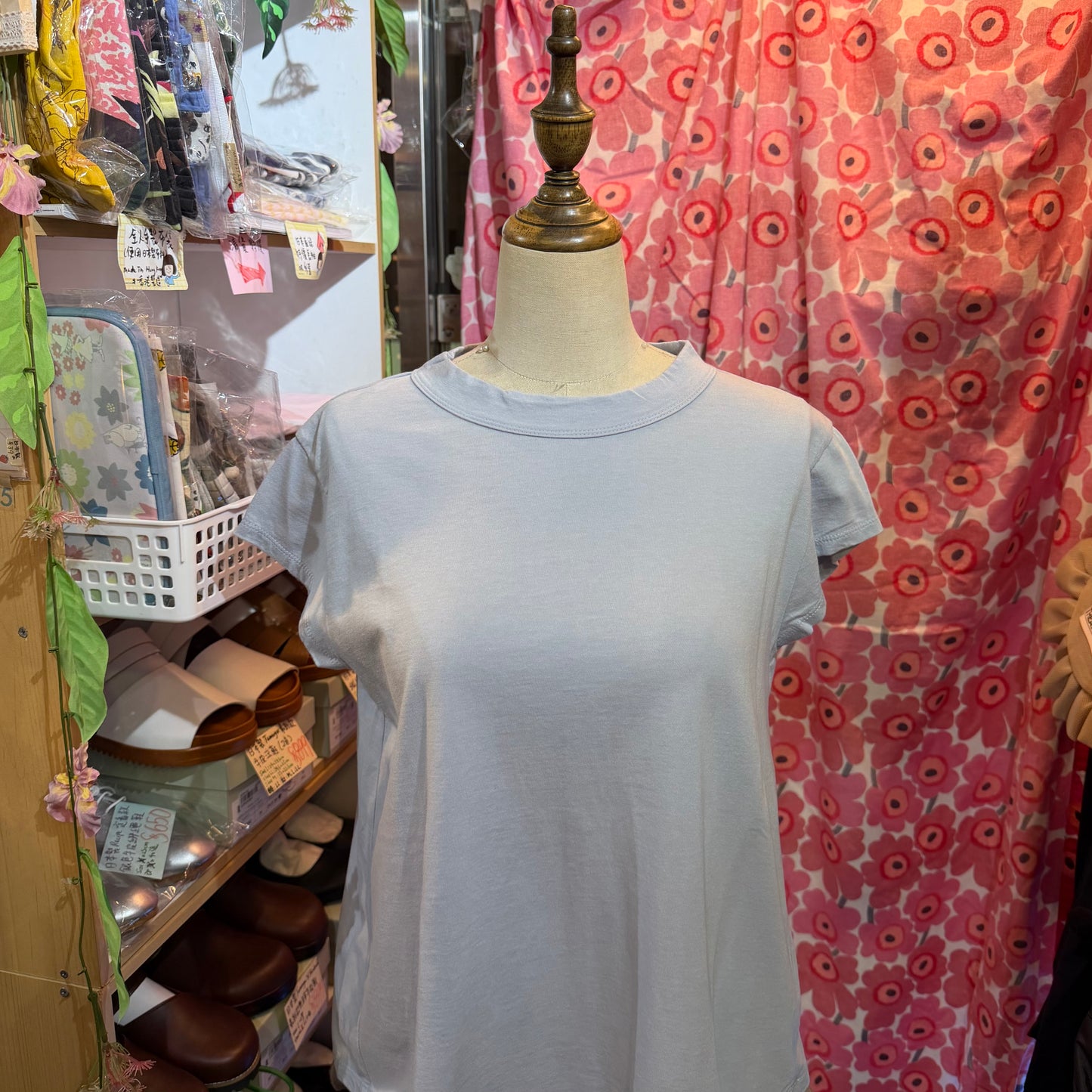Laiterie Slim Cut Light Blue T-Shirt, made in Japan
