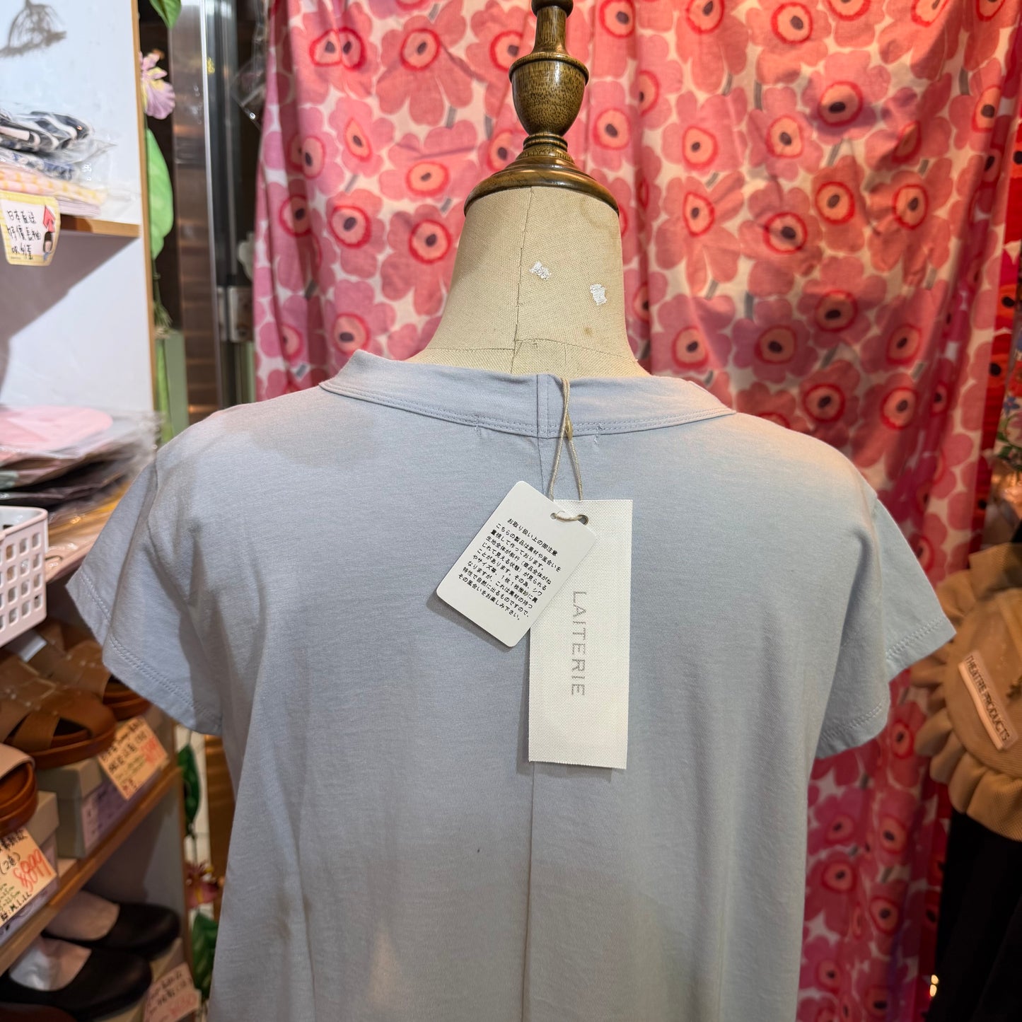 Laiterie Slim Cut Light Blue T-Shirt, made in Japan