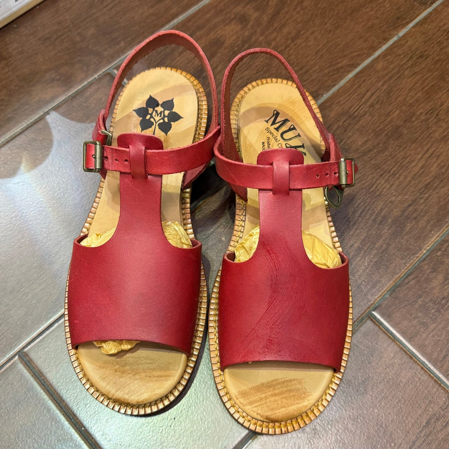 Sale- Mukava Leather Sandals, Vibram Sole,  2 Colors, made in Japan
