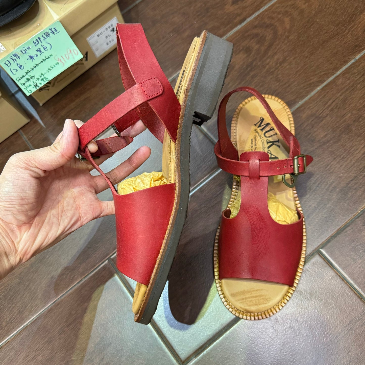 Sale- Mukava Leather Sandals, Vibram Sole,  2 Colors, made in Japan