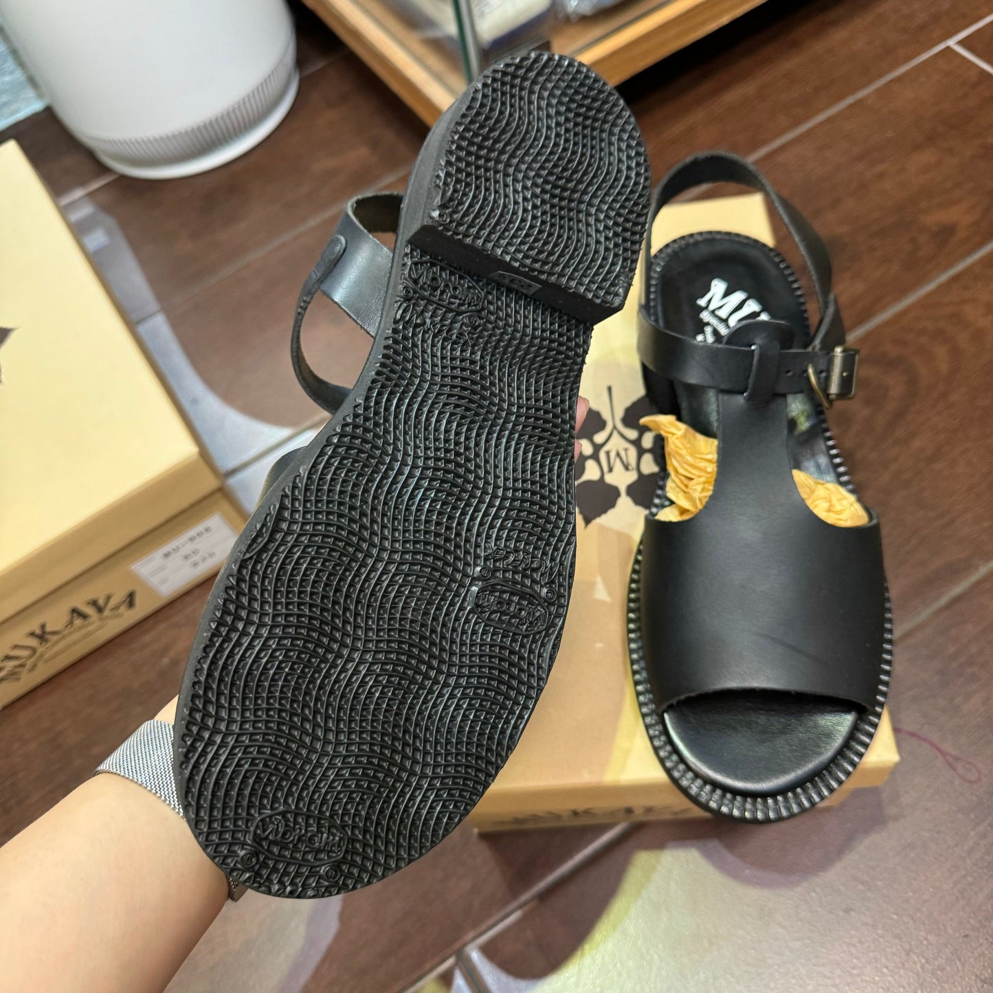 Sale- Mukava Leather Sandals, Vibram Sole,  2 Colors, made in Japan