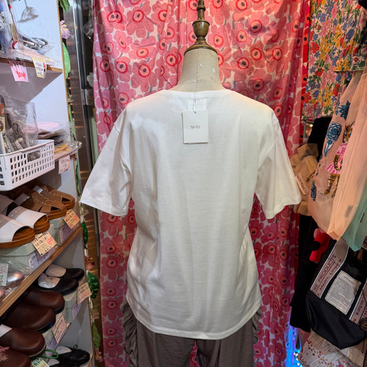 Te-to Beach White T-shirt, made in Japan