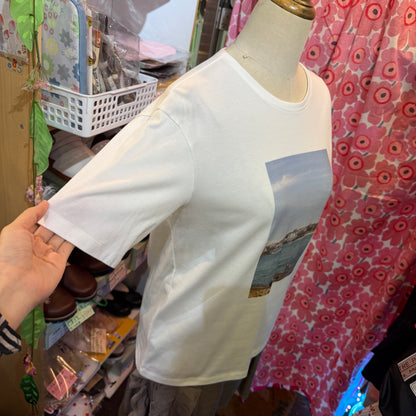 Te-to Beach White T-shirt, made in Japan