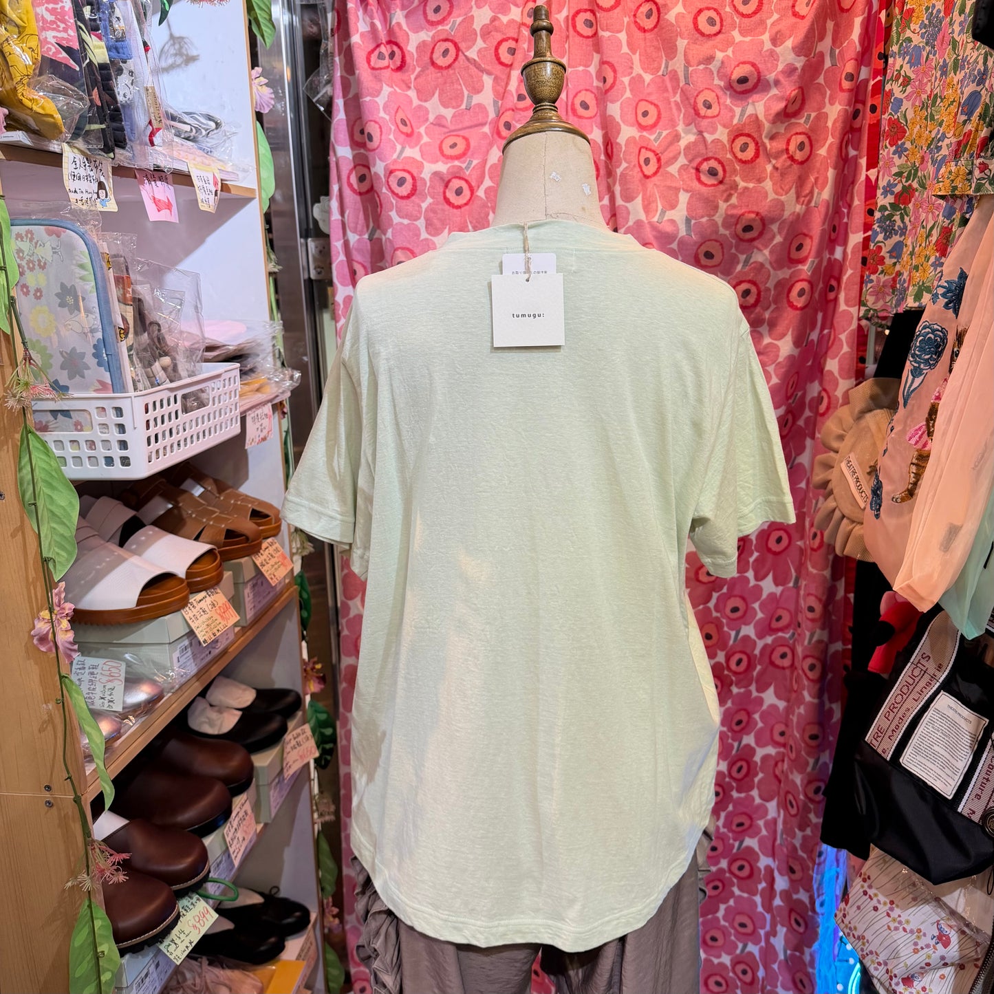 Tumugu OYE Mint T-shirt, made in Japan