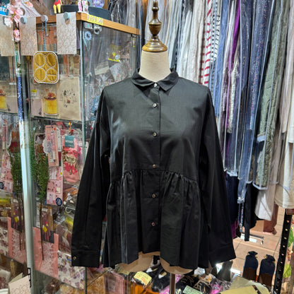 EXTRA30- Mizuiro ind Gathered Waist Shirt, 2 Colors, made in japan