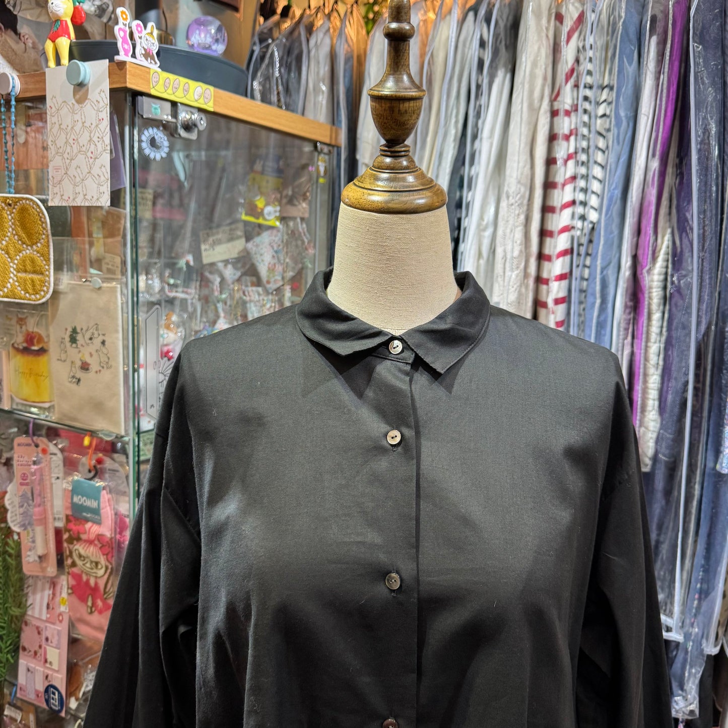 EXTRA20- Mizuiro ind Gathered Waist Shirt, 2 Colors, made in japan