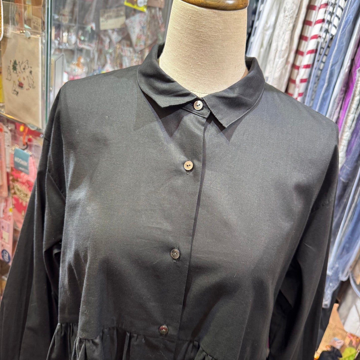 EXTRA20- Mizuiro ind Gathered Waist Shirt, 2 Colors, made in japan
