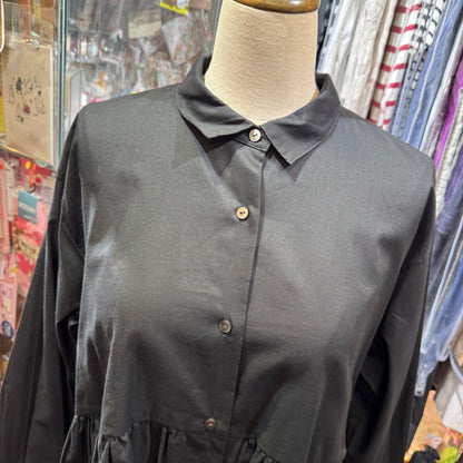 EXTRA30- Mizuiro ind Gathered Waist Shirt, 2 Colors, made in japan