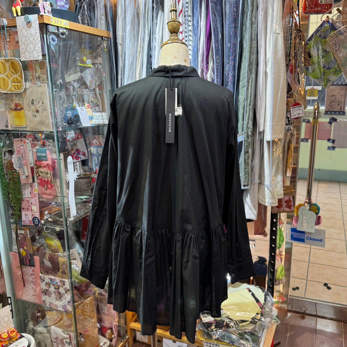 EXTRA20- Mizuiro ind Gathered Waist Shirt, 2 Colors, made in japan