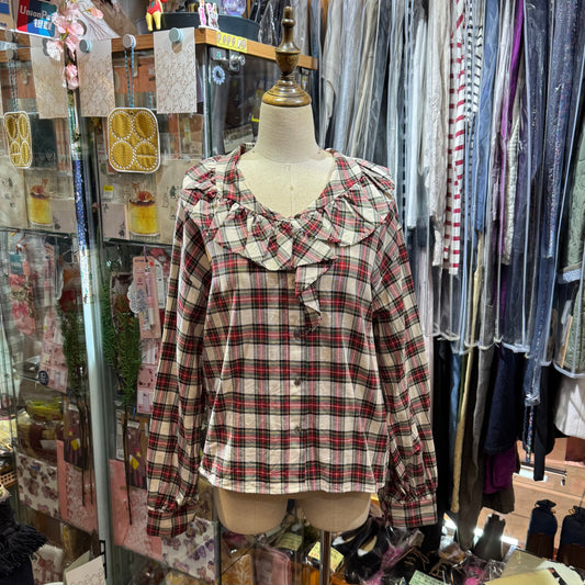 Sale- Mizuiro Ind Red Checked Shirt, made in Japan