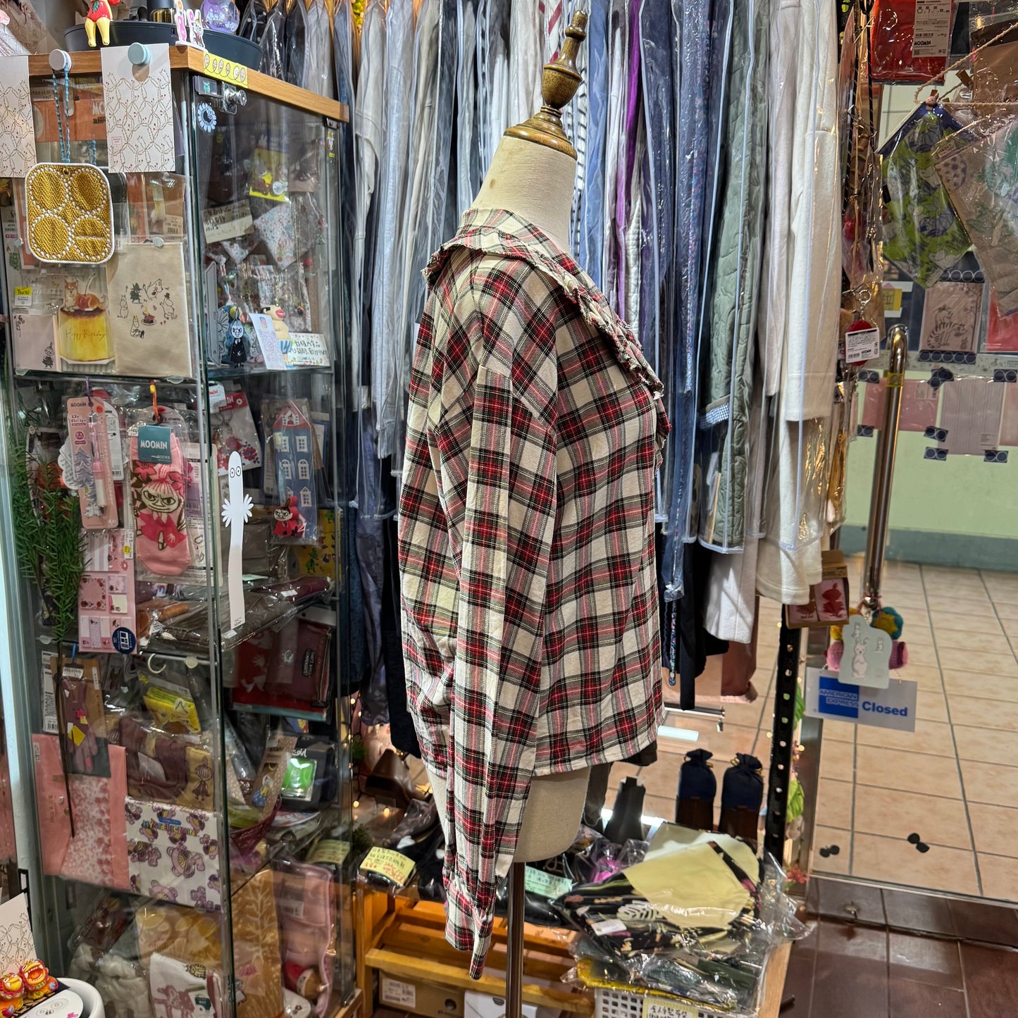 Sale- Mizuiro Ind Red Checked Shirt, made in Japan