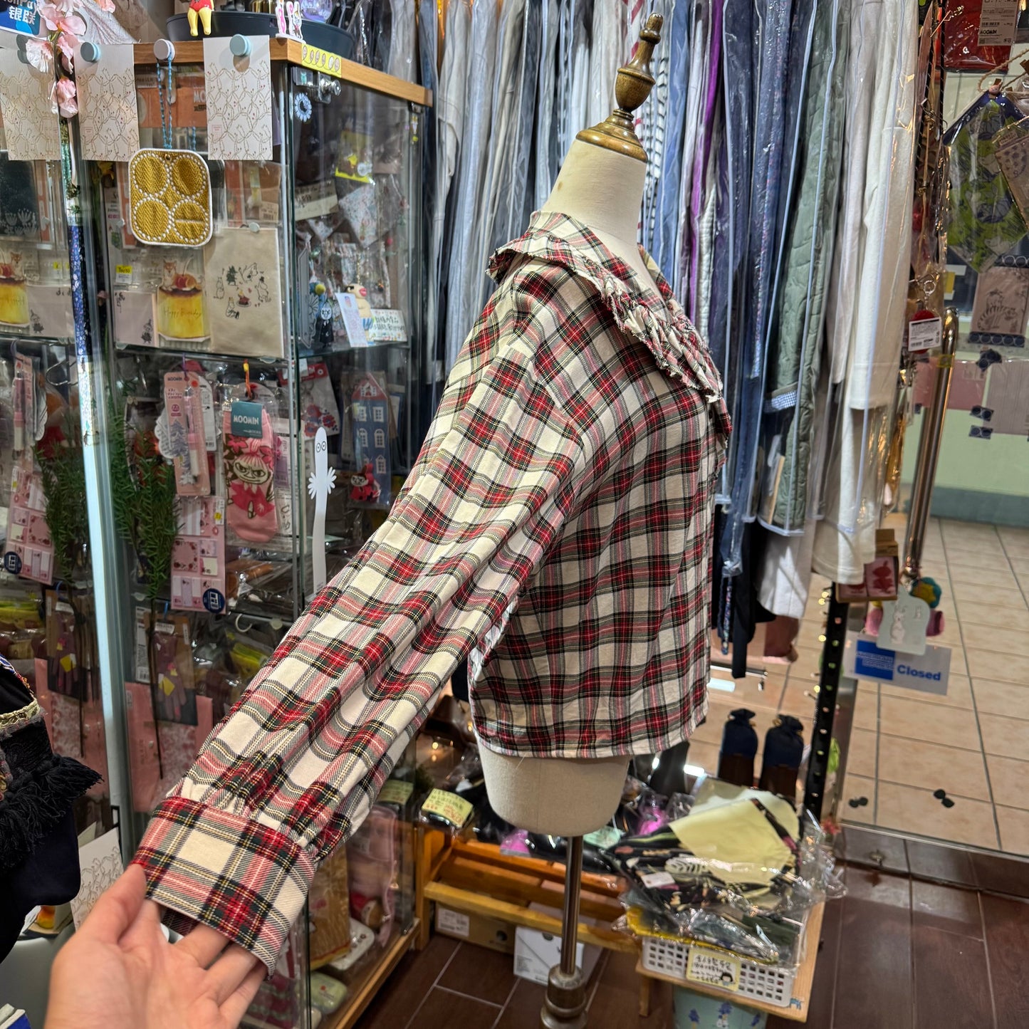 Sale- Mizuiro Ind Red Checked Shirt, made in Japan