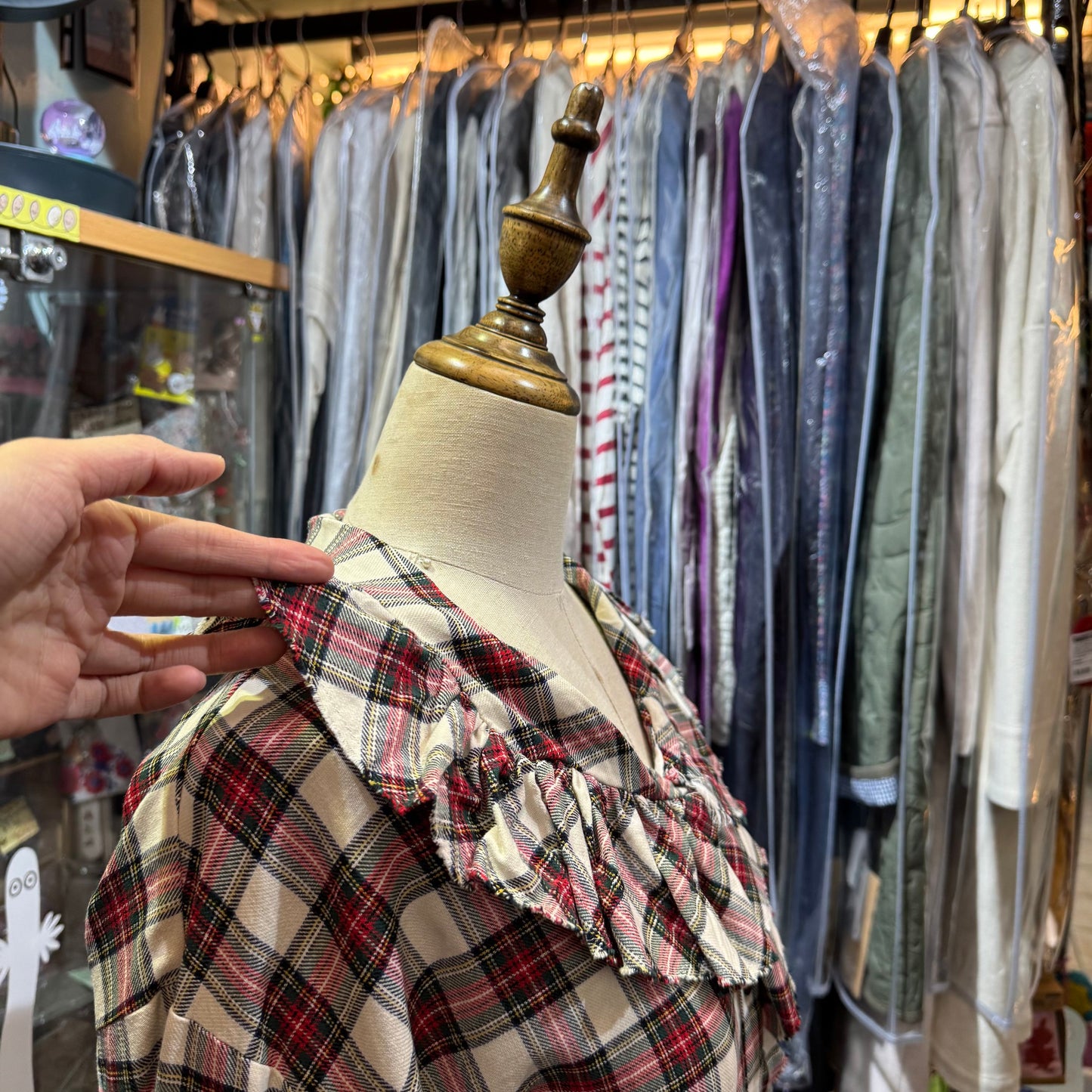 Sale- Mizuiro Ind Red Checked Shirt, made in Japan