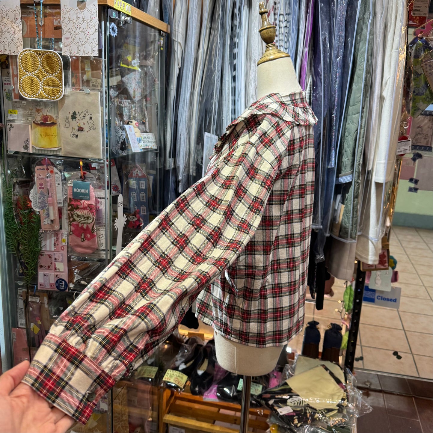 Sale- Mizuiro Ind Red Checked Shirt, made in Japan