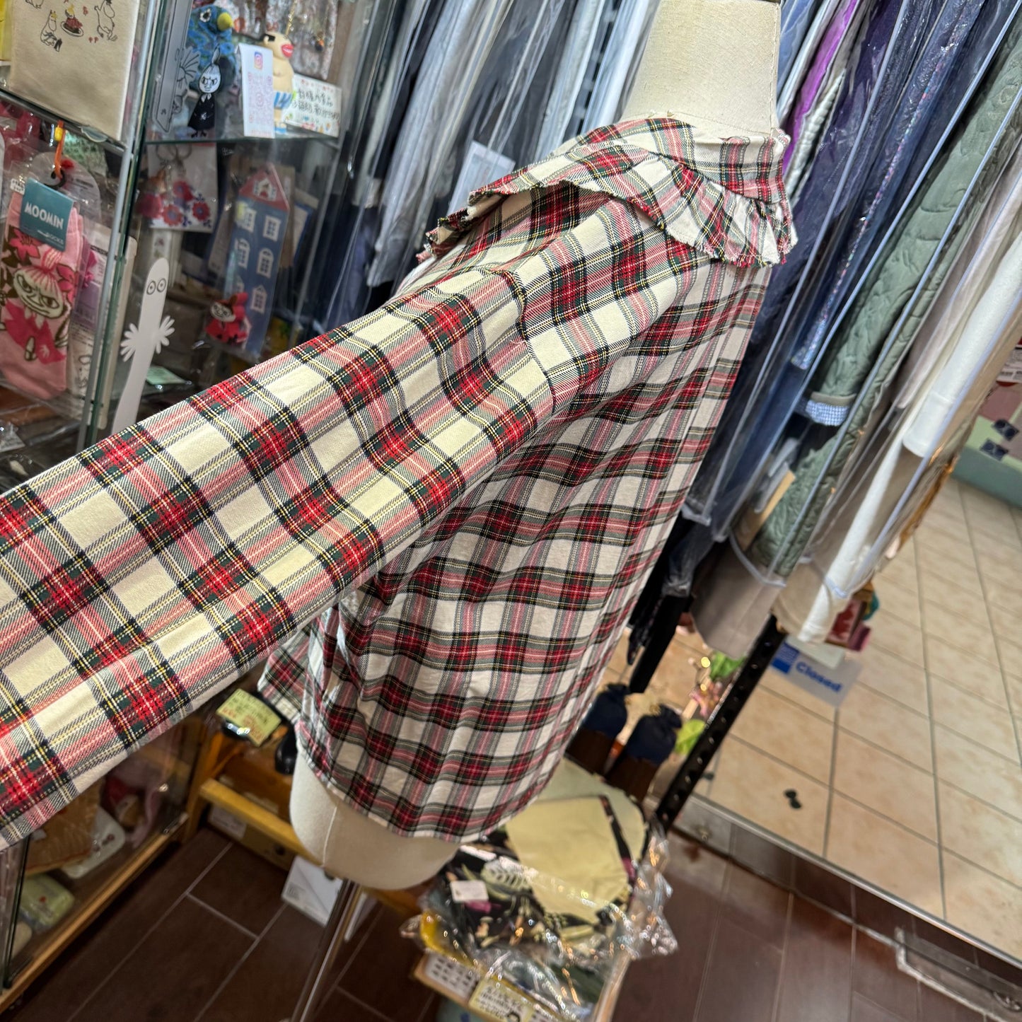 Sale- Mizuiro Ind Red Checked Shirt, made in Japan