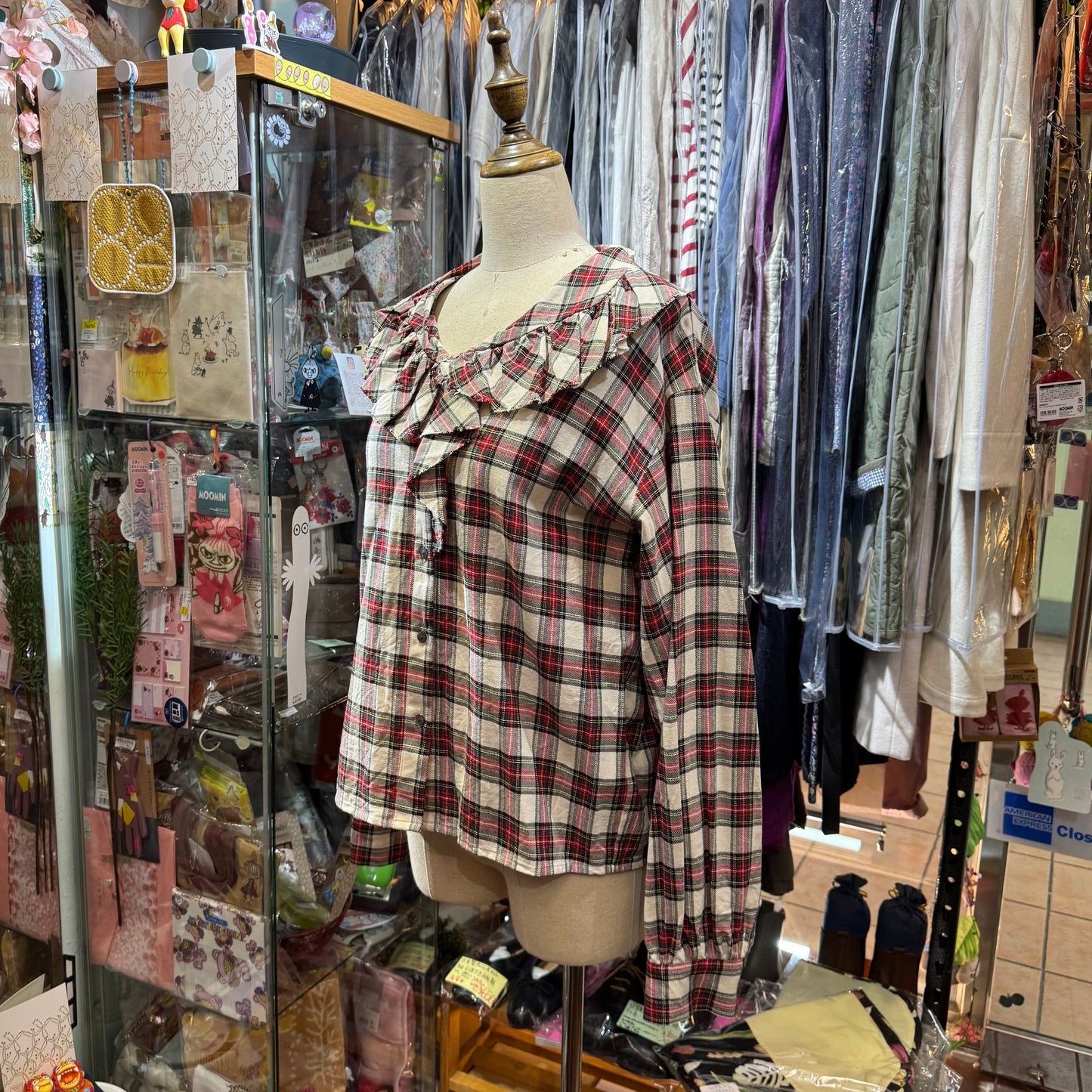Sale- Mizuiro Ind Red Checked Shirt, made in Japan