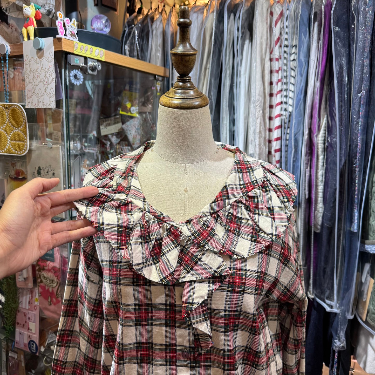Sale- Mizuiro Ind Red Checked Shirt, made in Japan