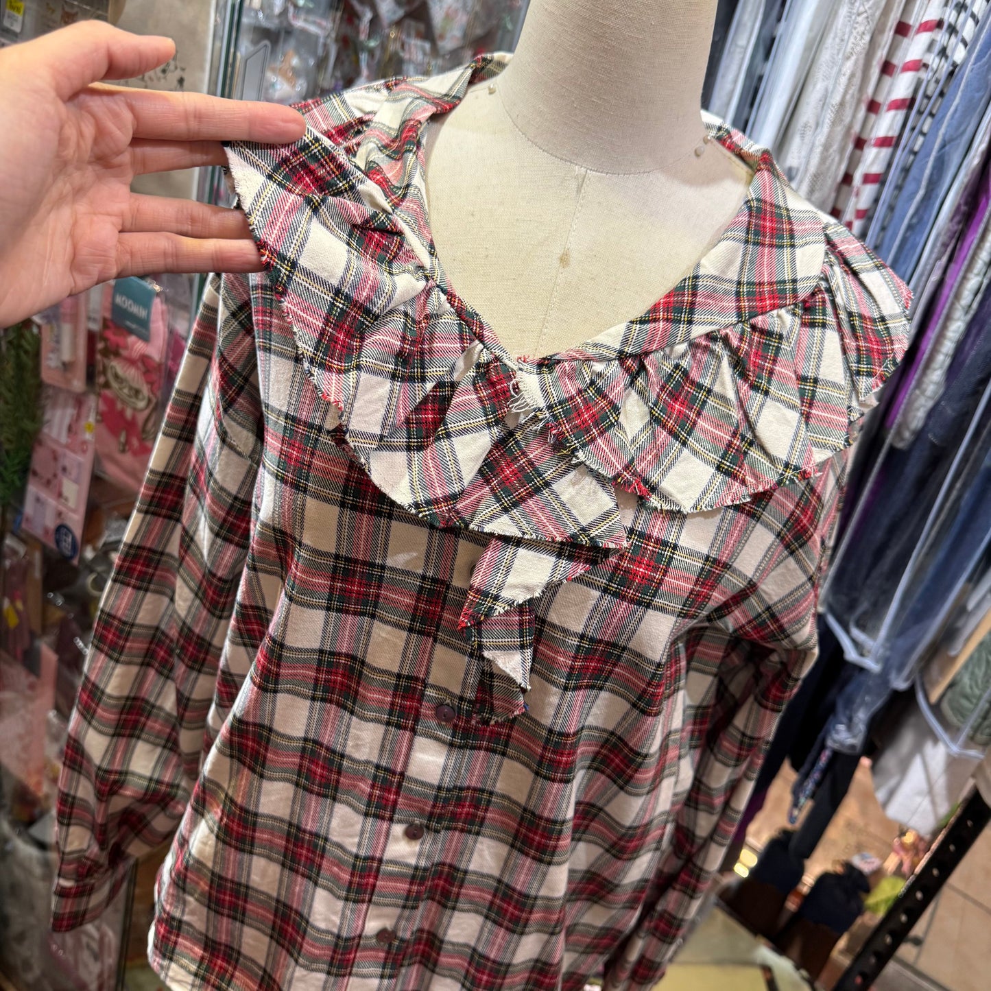 Sale- Mizuiro Ind Red Checked Shirt, made in Japan